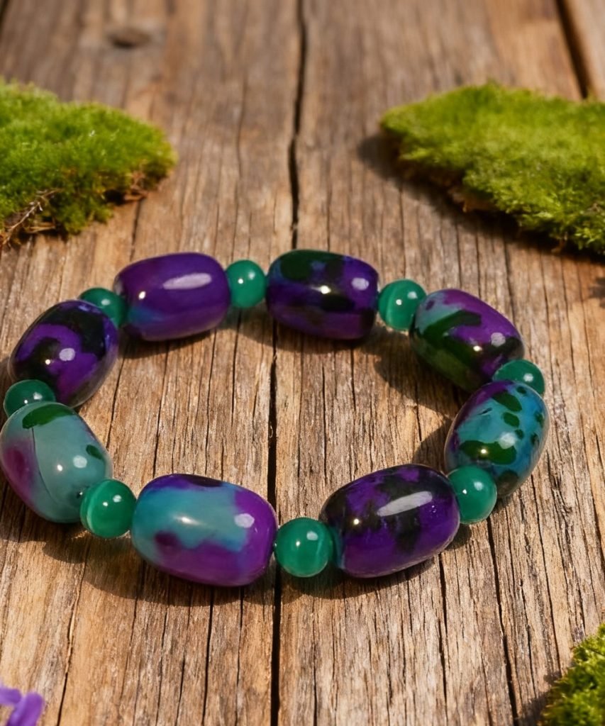 Purple & Blue Bead Bracelet