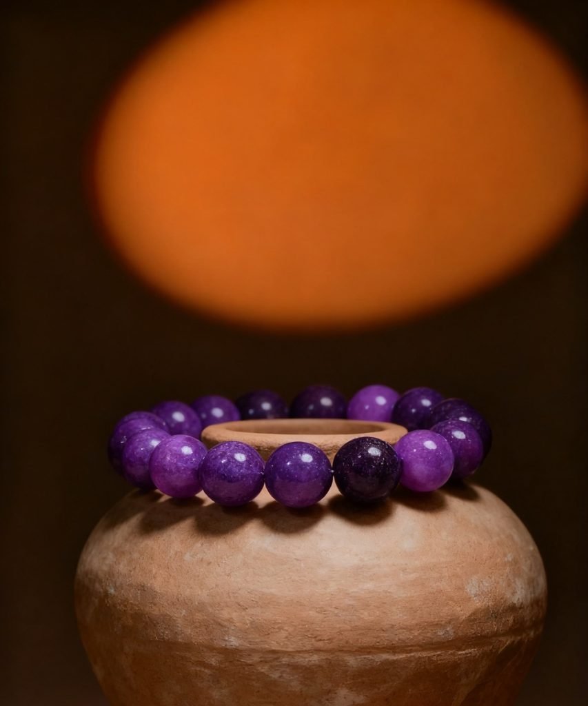 Purple Crystal Bead Bracelet